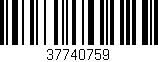 Código de barras (EAN, GTIN, SKU, ISBN): '37740759'