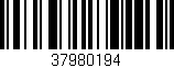 Código de barras (EAN, GTIN, SKU, ISBN): '37980194'