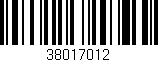 Código de barras (EAN, GTIN, SKU, ISBN): '38017012'