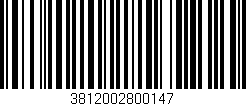 Código de barras (EAN, GTIN, SKU, ISBN): '3812002800147'