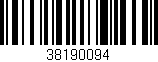 Código de barras (EAN, GTIN, SKU, ISBN): '38190094'
