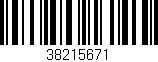 Código de barras (EAN, GTIN, SKU, ISBN): '38215671'