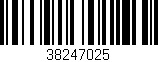 Código de barras (EAN, GTIN, SKU, ISBN): '38247025'