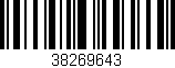 Código de barras (EAN, GTIN, SKU, ISBN): '38269643'