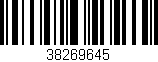 Código de barras (EAN, GTIN, SKU, ISBN): '38269645'