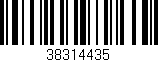 Código de barras (EAN, GTIN, SKU, ISBN): '38314435'