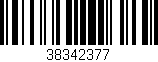 Código de barras (EAN, GTIN, SKU, ISBN): '38342377'