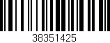 Código de barras (EAN, GTIN, SKU, ISBN): '38351425'