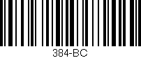 Código de barras (EAN, GTIN, SKU, ISBN): '384-BC'