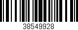 Código de barras (EAN, GTIN, SKU, ISBN): '38549928'