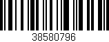 Código de barras (EAN, GTIN, SKU, ISBN): '38580796'