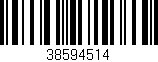 Código de barras (EAN, GTIN, SKU, ISBN): '38594514'