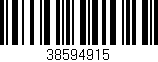 Código de barras (EAN, GTIN, SKU, ISBN): '38594915'