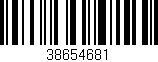 Código de barras (EAN, GTIN, SKU, ISBN): '38654681'