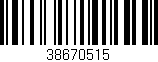 Código de barras (EAN, GTIN, SKU, ISBN): '38670515'
