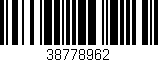 Código de barras (EAN, GTIN, SKU, ISBN): '38778962'