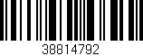 Código de barras (EAN, GTIN, SKU, ISBN): '38814792'