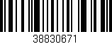 Código de barras (EAN, GTIN, SKU, ISBN): '38830671'