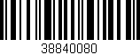 Código de barras (EAN, GTIN, SKU, ISBN): '38840080'