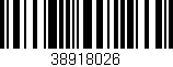Código de barras (EAN, GTIN, SKU, ISBN): '38918026'