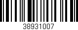 Código de barras (EAN, GTIN, SKU, ISBN): '38931007'
