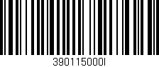 Código de barras (EAN, GTIN, SKU, ISBN): '390115000I'