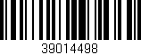 Código de barras (EAN, GTIN, SKU, ISBN): '39014498'