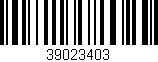Código de barras (EAN, GTIN, SKU, ISBN): '39023403'