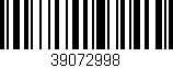 Código de barras (EAN, GTIN, SKU, ISBN): '39072998'