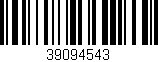 Código de barras (EAN, GTIN, SKU, ISBN): '39094543'