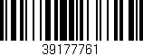 Código de barras (EAN, GTIN, SKU, ISBN): '39177761'