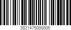 Código de barras (EAN, GTIN, SKU, ISBN): '3921475000005'
