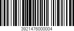 Código de barras (EAN, GTIN, SKU, ISBN): '3921476000004'