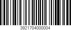Código de barras (EAN, GTIN, SKU, ISBN): '3921704000004'