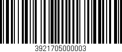 Código de barras (EAN, GTIN, SKU, ISBN): '3921705000003'
