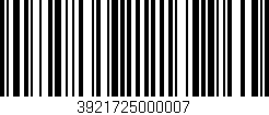 Código de barras (EAN, GTIN, SKU, ISBN): '3921725000007'