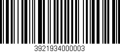 Código de barras (EAN, GTIN, SKU, ISBN): '3921934000003'