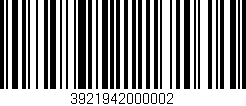 Código de barras (EAN, GTIN, SKU, ISBN): '3921942000002'