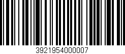 Código de barras (EAN, GTIN, SKU, ISBN): '3921954000007'