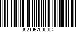 Código de barras (EAN, GTIN, SKU, ISBN): '3921957000004'