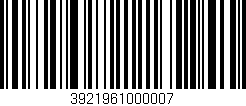 Código de barras (EAN, GTIN, SKU, ISBN): '3921961000007'