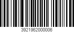Código de barras (EAN, GTIN, SKU, ISBN): '3921962000006'