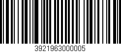 Código de barras (EAN, GTIN, SKU, ISBN): '3921963000005'