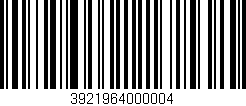 Código de barras (EAN, GTIN, SKU, ISBN): '3921964000004'