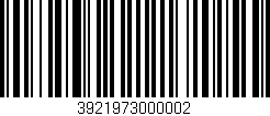 Código de barras (EAN, GTIN, SKU, ISBN): '3921973000002'