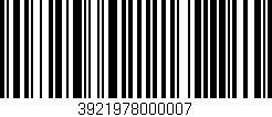 Código de barras (EAN, GTIN, SKU, ISBN): '3921978000007'