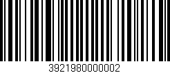 Código de barras (EAN, GTIN, SKU, ISBN): '3921980000002'