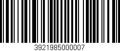 Código de barras (EAN, GTIN, SKU, ISBN): '3921985000007'