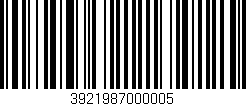 Código de barras (EAN, GTIN, SKU, ISBN): '3921987000005'