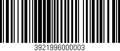 Código de barras (EAN, GTIN, SKU, ISBN): '3921996000003'